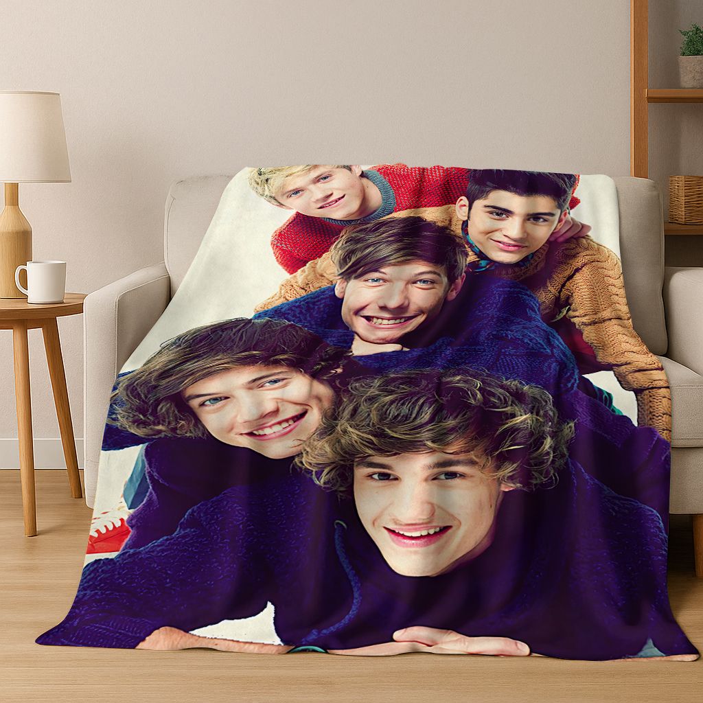 Home Textiles Direct - 3D 1D Rock-One-Direction Combinatio Flannel Blanket,Cozy