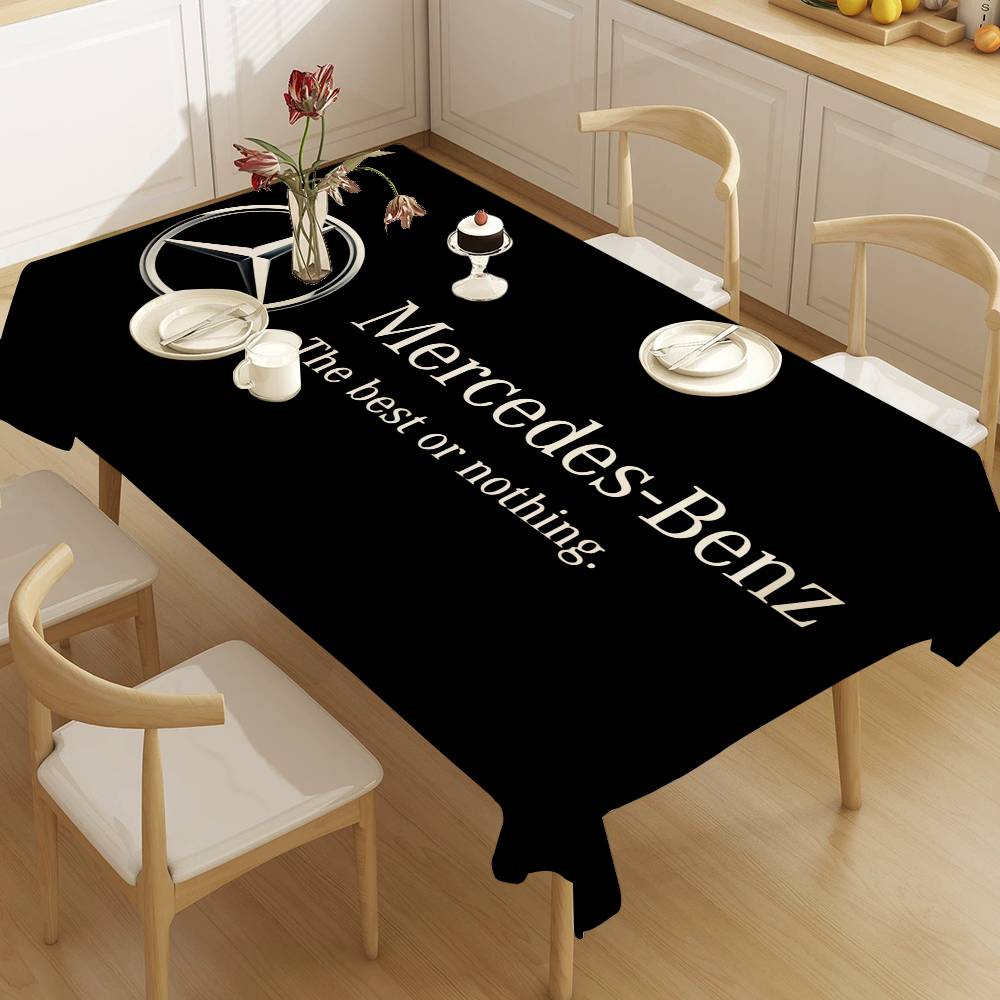 Home Textiles Today Logo - M-Mercedes-Ben-zs logo Tablecloth Waterproof Stain Resistant