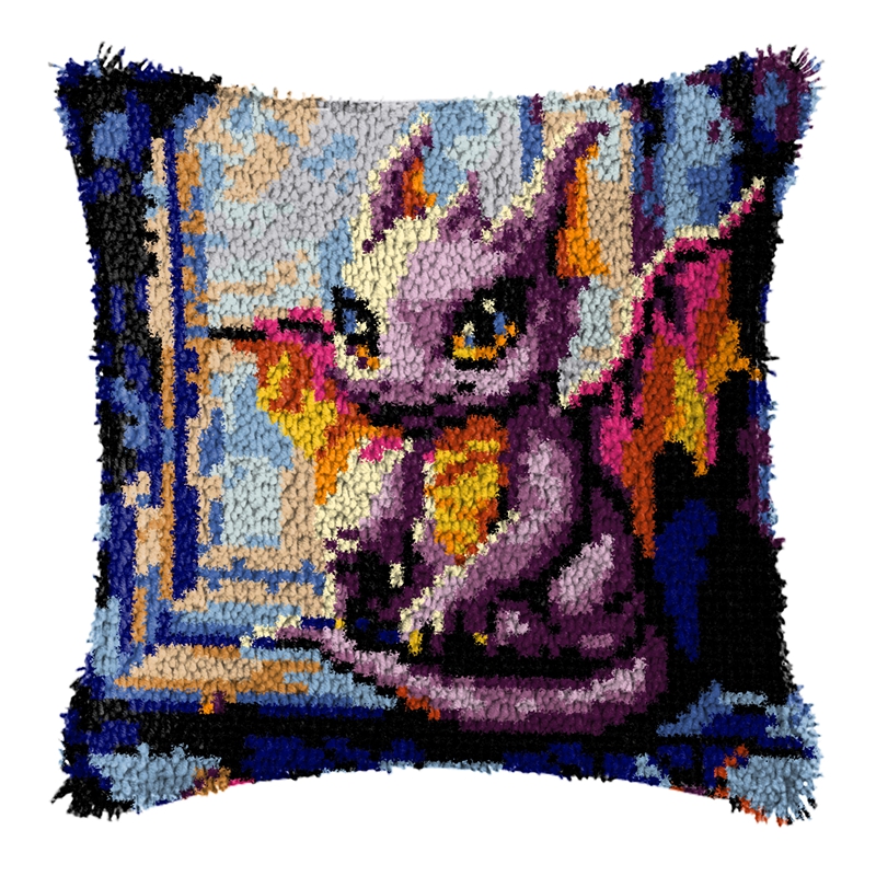 Dinosaur Latch Hook Pillow Kit – обзор и цена Home.Textiles Cushion