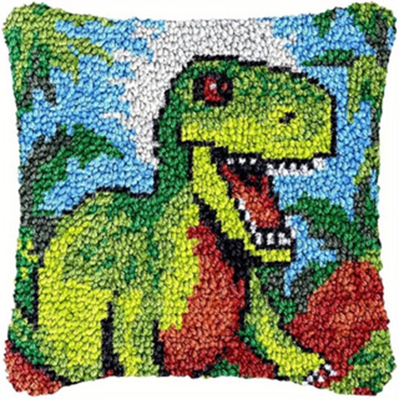 Dinosaur Latch Hook Pillow Kit – обзор и цена Home.Textiles Cushion