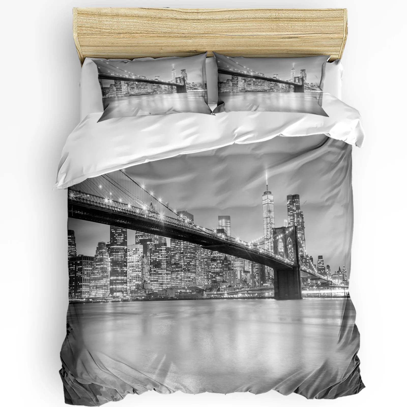 3pcs Bedding Set Grey New York – обзор и цена Home Textiles New York