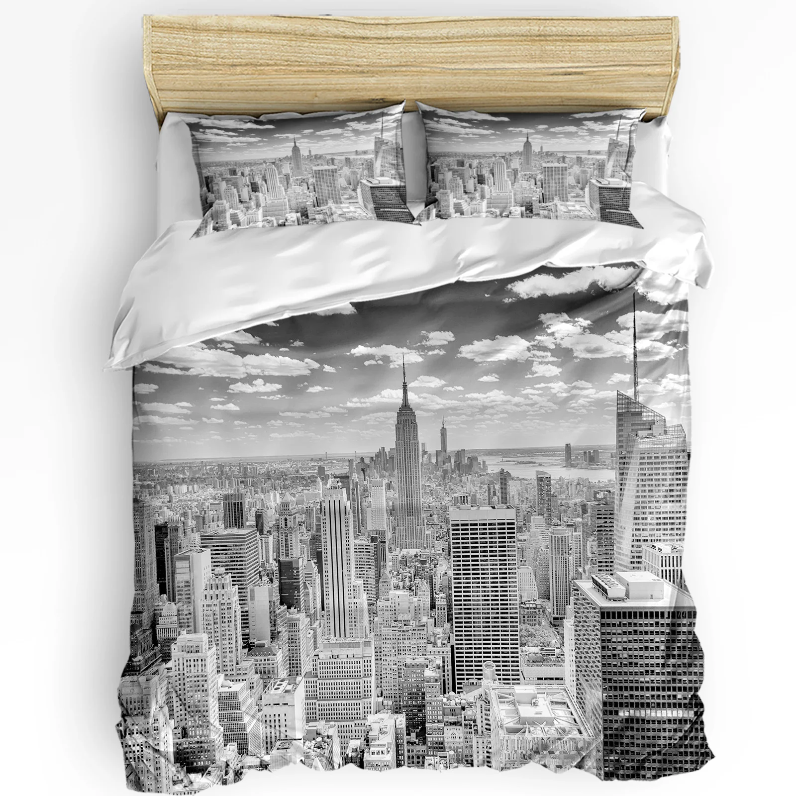 3pcs Bedding Set Grey New York – обзор и цена Home Textiles New York