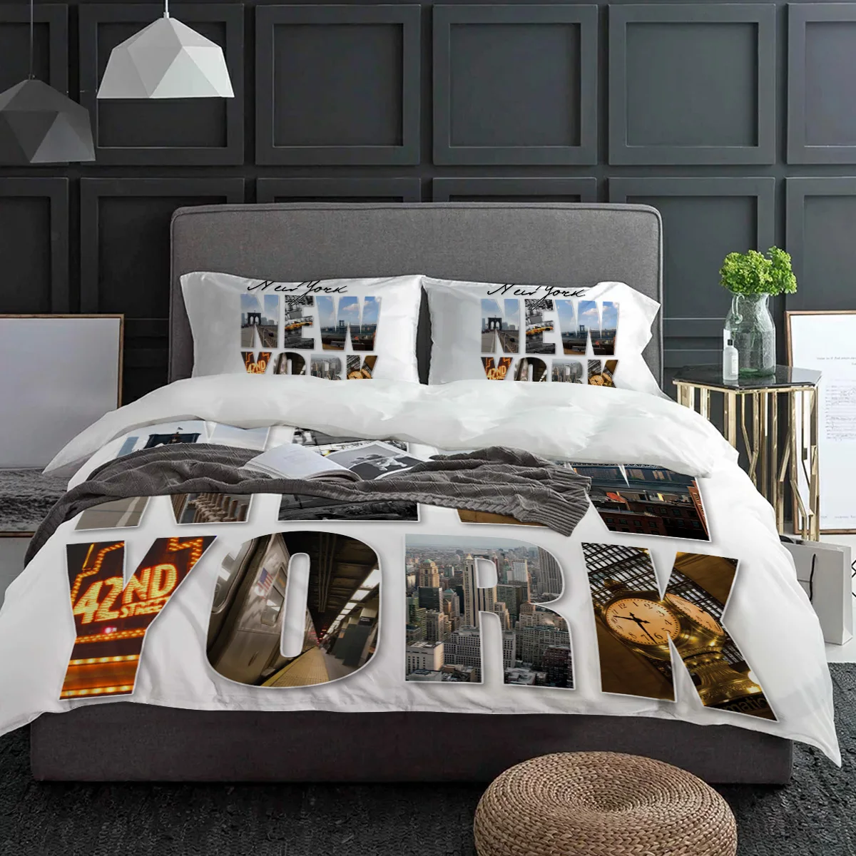 New York English Text Landscap – обзор и цена Home Textiles New York